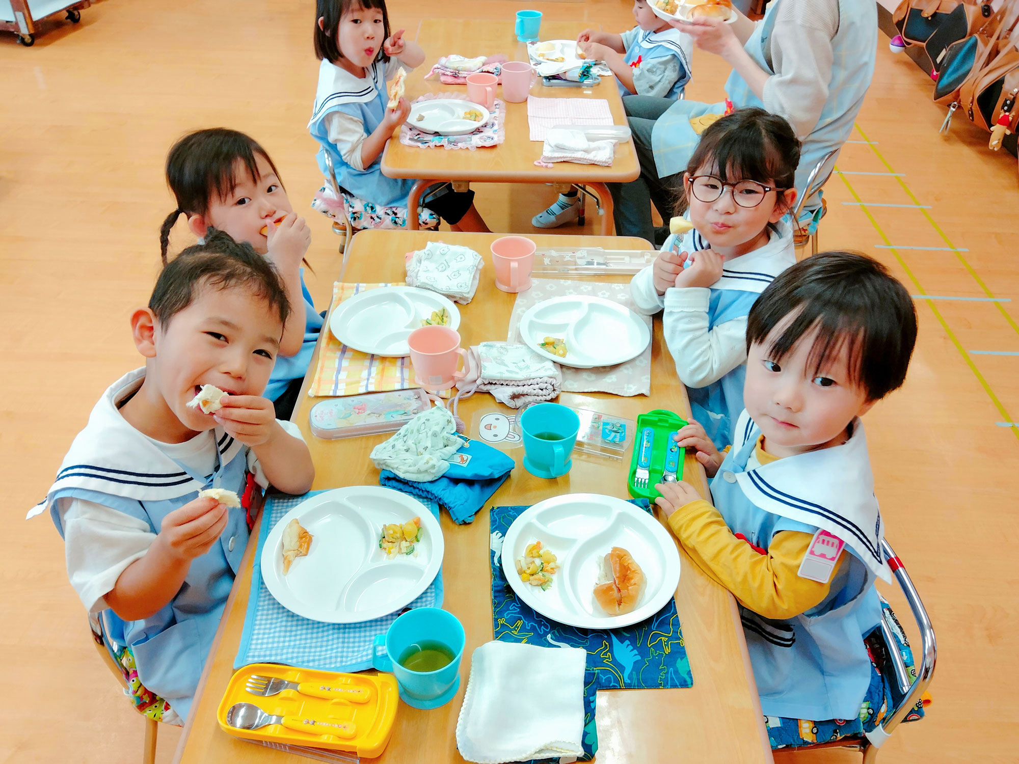 保恵学園幼稚園給食の様子