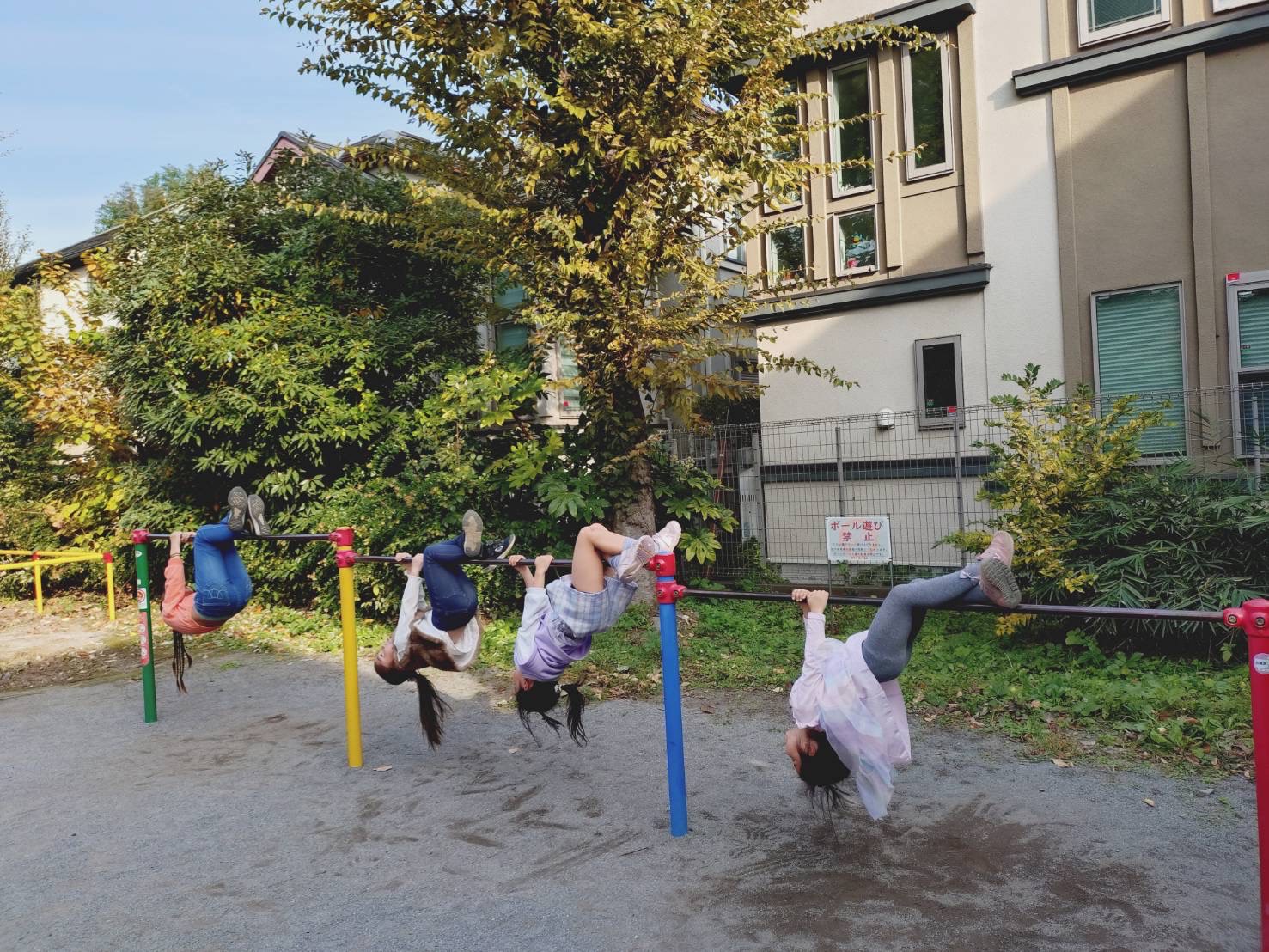 鉄棒の練習ができる公園